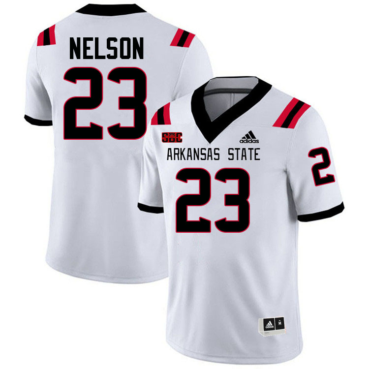 Nigel Nelson Arkansas State Jersey,Arkansas State Red Wolves Football Uniforms,Jersey-White